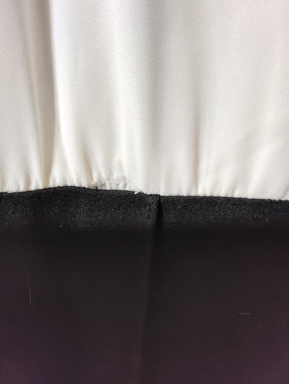 White House Black Market Black Wide-Leg Jumpsuit with White Tie-Neck Top Size 12 - Picture 7 of 8